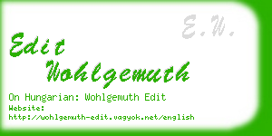 edit wohlgemuth business card